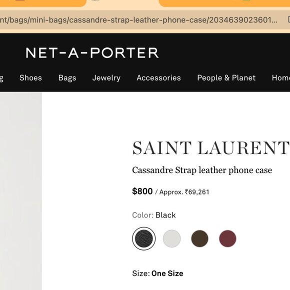 Yves Saint Laurent Black Monogram Leather Crossbody Bag - Picture 12 of 12